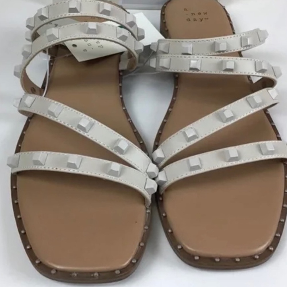a new day White Studded Sandals